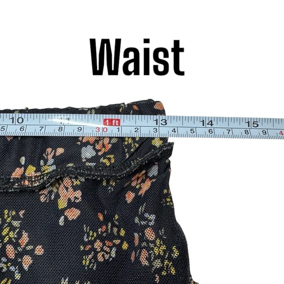 Pretty Garbage floral sheer overlay flowy pant womens m - Picture 11 of 14